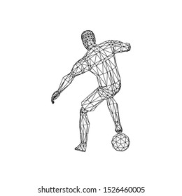 Soccer Player Vector Spining Poses Isolated Images