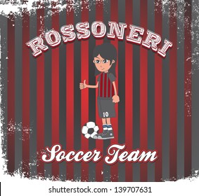 soccer player vintage milan
