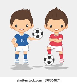 soccer  players with ball