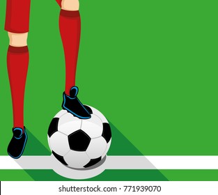 Soccer players with a ball.