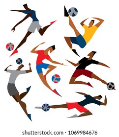 Soccer Players Collection Artwork (Vector Art)