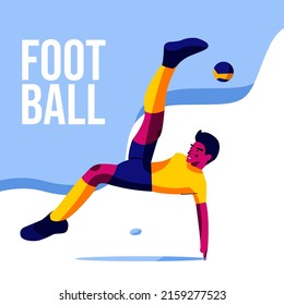 jugadores de fútbol ilustración vectorial plana adecuada para imágenes infantiles