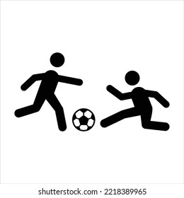 Soccer players icon vector graphic illustration