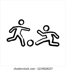 Soccer players icon vector graphic illustration