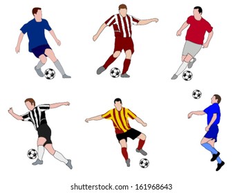 soccer players illustration