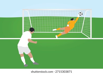 Soccer players play game. vector