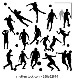 Soccer Players Silhouettes