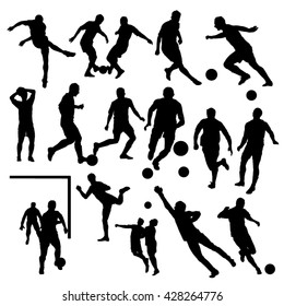 Soccer Players Silhouettes