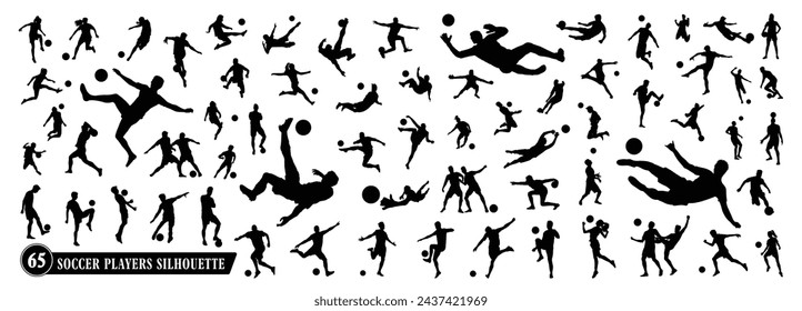 soccer players silhouettes, football player silhouettes