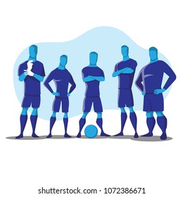 soccer players team group