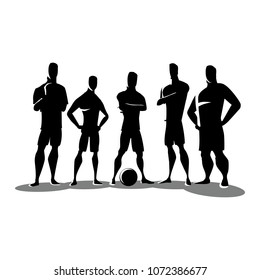 soccer players team group