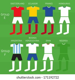 Soccer players uniform, Vector illustration