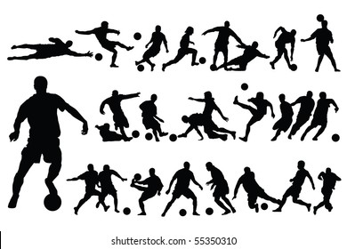 soccer players vector