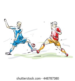 soccer players vector illustration