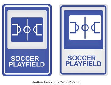 Soccer playfield sign. vector illustration