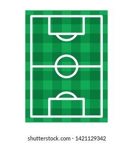Soccer playfield top view symbol isolated vector illustration graphic design