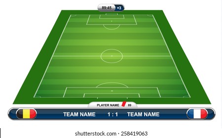 soccer playing field. Vector illustration. 