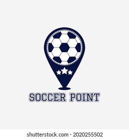 Soccer point logo,Vector Logo Illustration Fit to championship or team