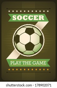 Soccer poster design. Vector illustration.