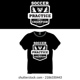 Práctica de fútbol como concepto de diseño de camisetas campeonas