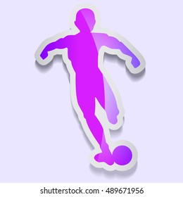 Soccer purple sticker