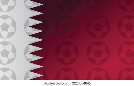 Soccer Qatar Flag Worldcup 2022