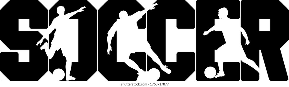 Soccer quote. Soccer ball vector