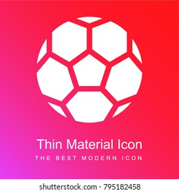 Soccer red and pink gradient material white icon minimal design