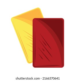 soccer red and yellow cards icon