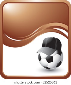 Fußball-Schiedsball auf Bronzehintergrund