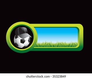 soccer referee ball on outdoor tab