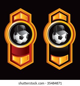 soccer referee ball on royal vertical icons