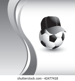 soccer referee ball on vertical silver wave