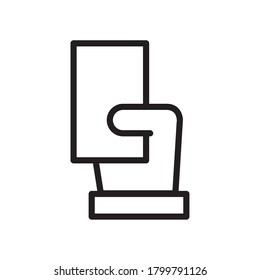 soccer referee card line style icon vector illustration design