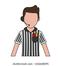 Soccer referee cartoon