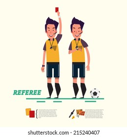 soccer referee character. referree - vector illustration