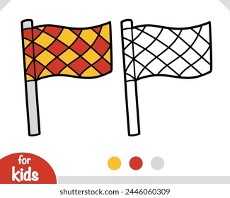 Bandera de árbitro de fútbol, Libro para colorear para niños, equipo deportivo