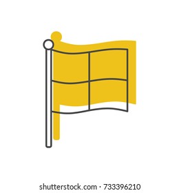 Soccer referee flag icon. Doodle illustration of Soccer referee flag vector icon for web isolated on white background