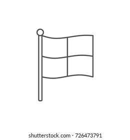 Soccer referee flag icon. Outline illustration of Soccer referee flag vector icon for web isolated on white background