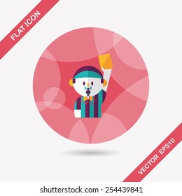 soccer referee flat icon with long shadow,eps10