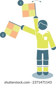 Soccer referee hand signal vector