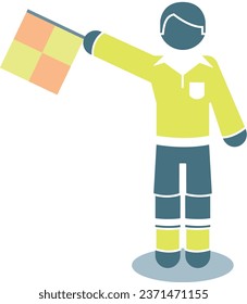 Soccer referee hand signal vector