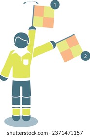 Fußball-Schiedsrichtersignal, Vektorgrafik