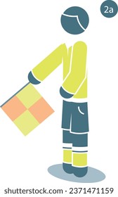 Fußball-Schiedsrichtersignal, Vektorgrafik