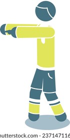 Vector de señal de mano de árbitro de fútbol