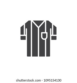 Soccer referee jersey vector icon. filled flat sign for mobile concept and web design. Referee shirt simple solid icon. Symbol, logo illustration. Pixel perfect vector graphics