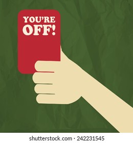 Soccer referee red card