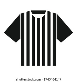 Icono de camiseta árbitro de fútbol. Simple ilustración del icono vectorial de la camiseta árbitro de fútbol para diseño web aislado en fondo blanco