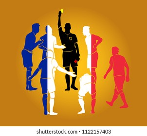 soccer referee yellow red cards 