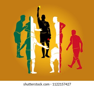 soccer referee yellow red cards 